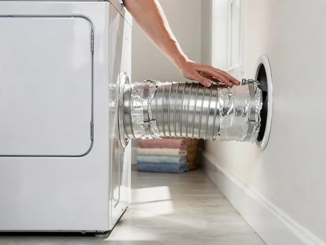 Professional dryer vent hose installation by Norwalk Dryer Vent Cleaning in Norwalk