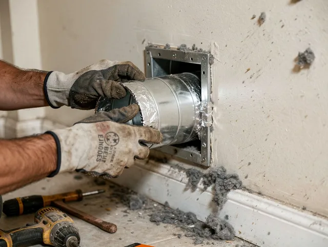 Professional dryer vent repair and installation by Norwalk Dryer Vent Cleaning in Norwalk